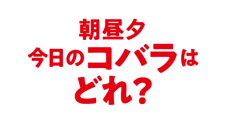 朝昼夕今日のコバラはどれ？